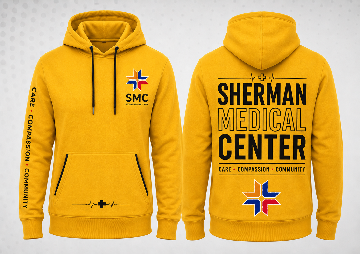 SMC Branded Pullover Hoodie YELLOW
