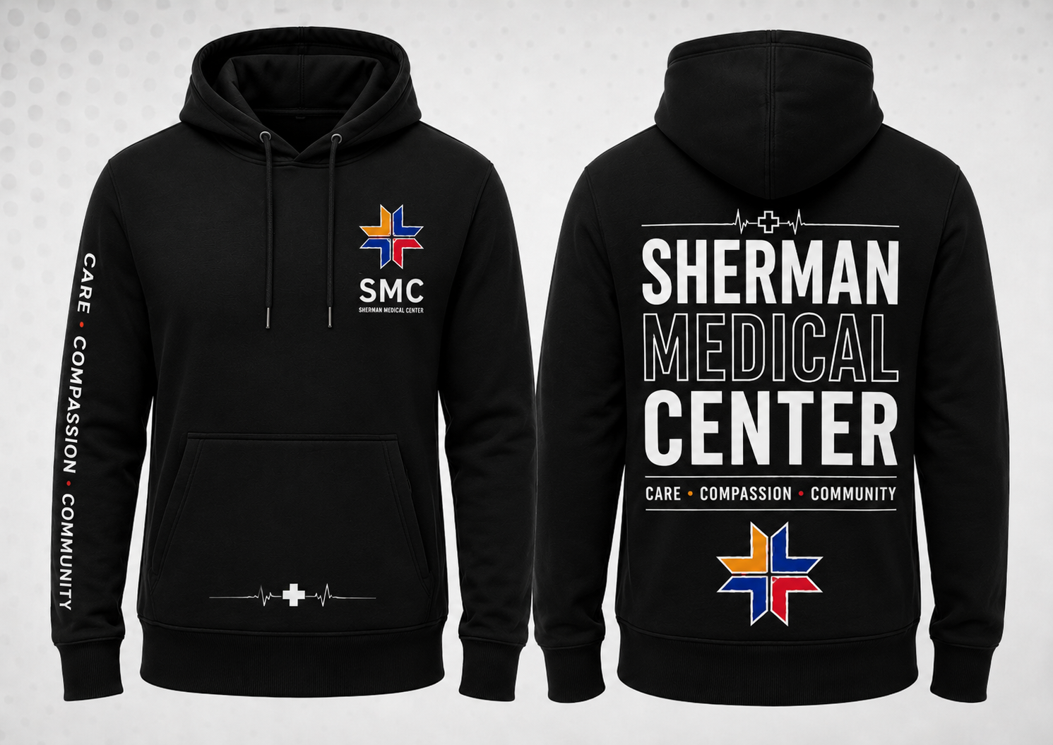 SMC Branded Pullover Hoodie BLACK
