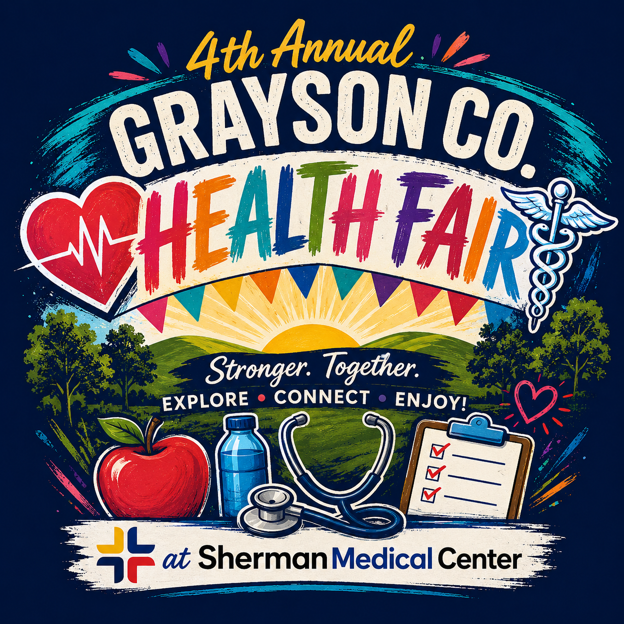 4th Annual Grayson Co Health Fair T-Shirt